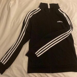 ADIDAS womens black track jacket size medium